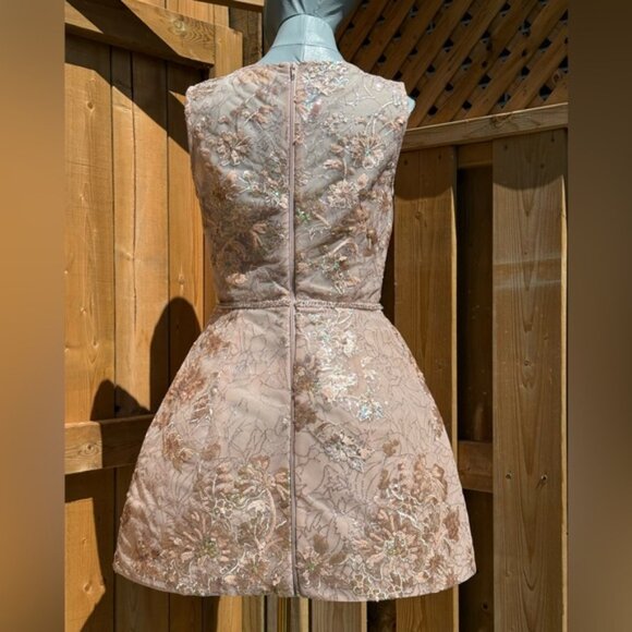 🆕 BRONX & BANCO 🧿 NWOT Violet Mini Dress, Gold & Champagne Sequin - Sz L US 8 - Picture 7 of 15